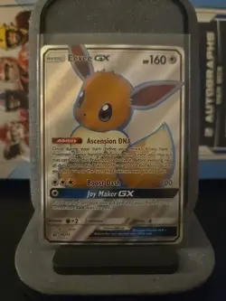 Pokemon TCG Eevee GX Full Art Rare Black Star Promo Card SM242 LP - Image 1