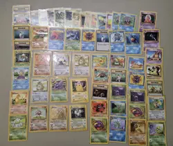 Big Lot Pokemon Cards Vintage Wotc Singles Holo Rare Starter Base Jungle Fossil - Image 1