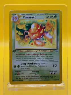 Parasect 41/64 Jungle Regular 1st Edition Pokemon Card 1999 MP - Image 1