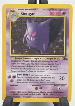 Pokemon Gengar TCG Fossil Holo Rare Card 5/62 Unplayed, Near Mint Condition 💎 - Image 1