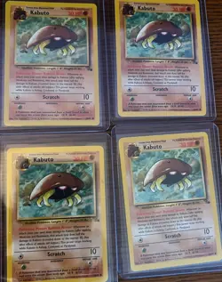 Kabuto Fossil 50/62 1st Edition Regular Lot of 12 Common Pokemon Cards - Image 2