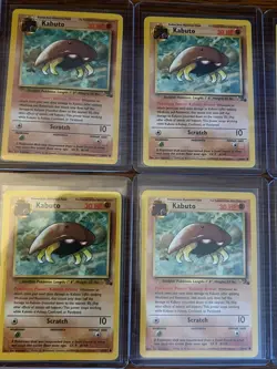 Kabuto Fossil 50/62 1st Edition Regular Lot of 12 Common Pokemon Cards - Image 3