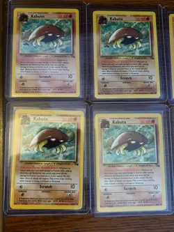Kabuto Fossil 50/62 1st Edition Regular Lot of 12 Common Pokemon Cards - Image 4