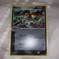 Nuzleaf Pokemon card - 36/108 EX Power Keepers Stamped Holo - Image 1