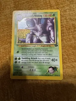Pokemon Card Giovanni's Nidoking 7/132 Holo Rare Gym Challenge - Image 1