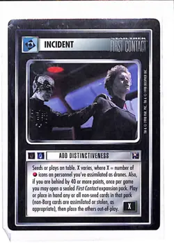 STAR TREK CCG ENHANCED FIRST CONTACT, COMPLETE SET OF 16 CARDS w/ Overlays EX+ - Image 3