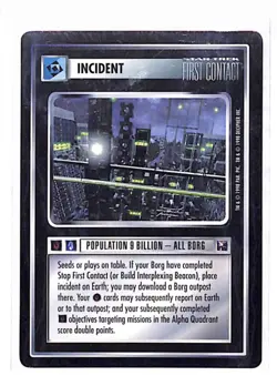 STAR TREK CCG ENHANCED FIRST CONTACT, COMPLETE SET OF 16 CARDS w/ Overlays EX+ - Image 5