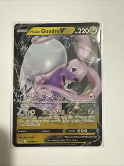 Hisuian Goodra V 135/196 Sword & Shield Lost Origin Holo Rare Pokemon TCG Card - Image 1