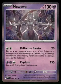 Mewtwo Holo NM 150/165 Scarlet & Violet 151 Pokemon Card - Image 1