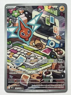 Rotom 197/182 Illustration Rare Pokemon Destined Rivals Holo Full Art Card NM - Image 1