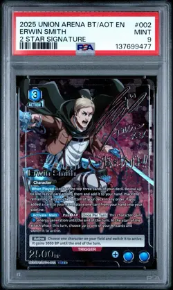 Union Arena Autographed Erwin Smith AoT English Card UE10BT/AOT-1-002 PSA 9 ** - Image 1