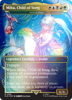 Magic The Gathering Hatsune Miku Digital Secret Lair CHILD OF SONG FOIL MTG 1599 - Image 1