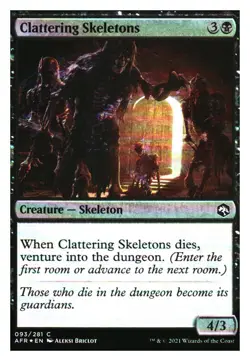Clattering Skeletons (Foil) Adventures in the Forgotten Realms MTG - NM+ - Image 1
