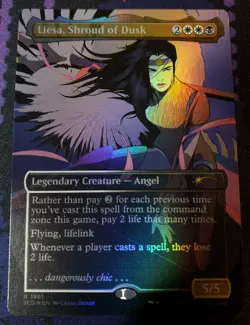 NM Liesa, Shroud of Dusk (Rainbow Foil) Secret Lair Drop Magic: The Gathering - Image 2