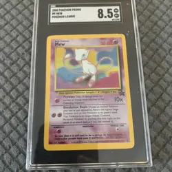 2000 POKEMON PROMO BLACK STAR POKEMON LEAGUE #9 MEW-HOLO SGC8.5 NM/MINT Psa Cgc - Image 1