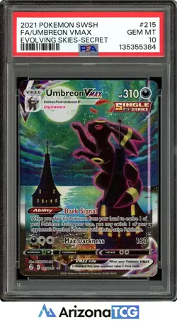 Pokemon 2021 Umbreon VMAX 215/203 Alt Art Evolving Skies GEM MINT PSA 10 - Image 1