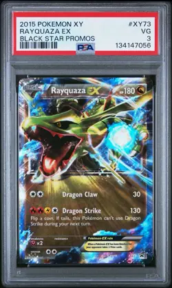 2015 Pokemon XY Black Star Promo Rayquaza EX XY73 PSA 3 LOW POP - Image 1