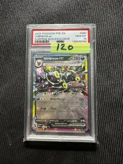 2025 Pokemon Umbreon Ex Surprise Box 060/131 Prismatic Evolutions Stamp - PSA 10 - Image 1