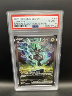 PSA 10 - Pokemon TCG Zekrom ex 166/086 Special Illustration Rare SIR Black Bolt - Image 1