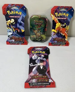Pokemon TCG Lot - 1X Prismatic Evolutions Mini Tin & 3X DR Single Booster Packs - Image 1