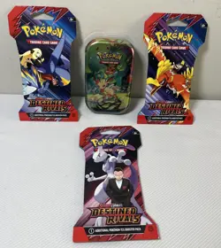 Pokemon TCG Lot - 1X Prismatic Evolutions Mini Tin & 3X DR Single Booster Packs - Image 2