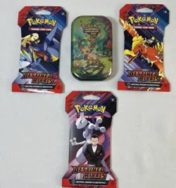 Pokemon TCG Lot - 1X Prismatic Evolutions Mini Tin & 3X DR Single Booster Packs - Image 4