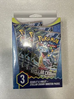 Pokemon Scarlet and Violet Stellar Crown 3 Booster Pack Box-Factory Sealed 🔥 - Image 1