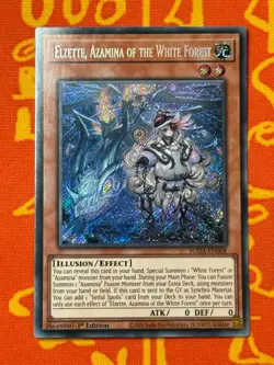 YUGIOH ELZETTE, AZAMINA OF THE WHITE FOREST SECRET RARE 1ST NM SUDA-EN008 - Image 1