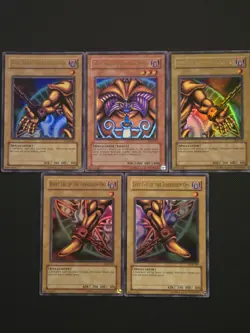 Yugioh Exodia the Forbidden One Set LOB Unl. Left Leg Misprint Holo Shift NM - Image 1