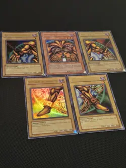 Yugioh Exodia the Forbidden One Set LOB Unl. Left Leg Misprint Holo Shift NM - Image 2