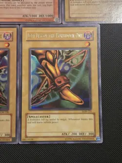 Yugioh Exodia the Forbidden One Set LOB Unl. Left Leg Misprint Holo Shift NM - Image 3