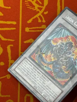 YUGIOH IRON CHAIN DRAGON RARE HEAVY PLAY CSOC-EN040 - Image 5