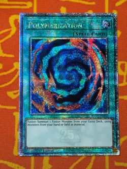 YUGIOH POLYMERIZATION QUARTER CENTURY SECRET RARE 1ST NM RA02-EN047 - Image 1