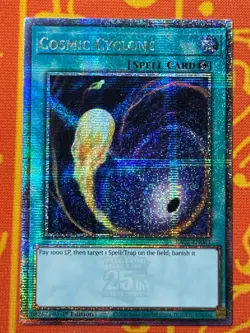 YUGIOH COSMIC CYCLONE QUARTER CENTURY SECRET RARE 1ST NM RA02-EN061 - Image 1