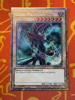YUGIOH DARK MAGICIAN PLATINUM SECRET RARE NM RA04-EN106 CT13 ART - Image 1