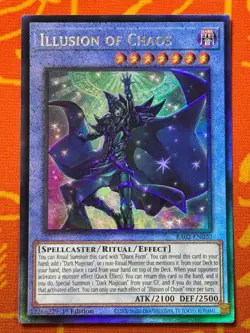 YUGIOH ILLUSION OF CHAOS ULTIMATE RARE NM RA02-EN020 - Image 1