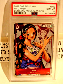 One Piece Nico Robin 25th Anniversary ST01-008 JPN PSA 10 - Image 1