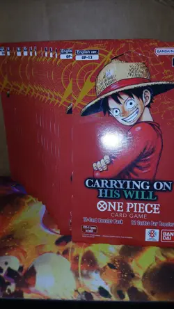 15x One Piece Carrying On His Will OP13 TCG English Sleeved Booster Packs - Image 1