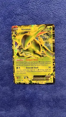 Pokemon TCG Virizion EX Plasma Blast Holo Ultra Rare Card 9/101 - Image 1