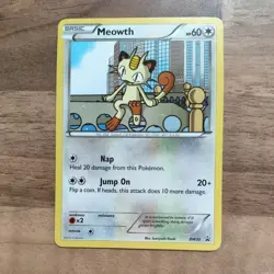 Pokemon Meowth BW35 Black Star Promo Card Black White - Image 1