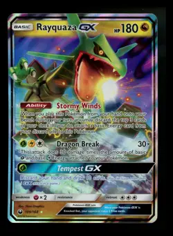 Rayquaza GX 109/168 Celestial Storm 2018 Holo Rare Pokemon Card TCG - Image 1