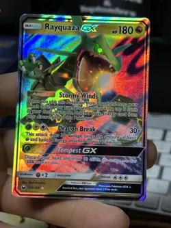 Rayquaza GX 109/168 Celestial Storm 2018 Holo Rare Pokemon Card TCG - Image 3
