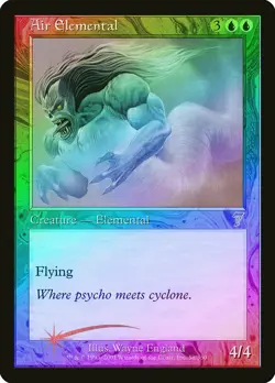 Air Elemental FOIL 7th Edition HEAVILY PLD Blue Uncommon MAGIC MTG CARD ABUGames - Image 1