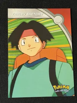 Tracey Sketchit HV11 LP Non Holo Topps 2 Heroes Villains Blue Logo Pokemon Card! - Image 1