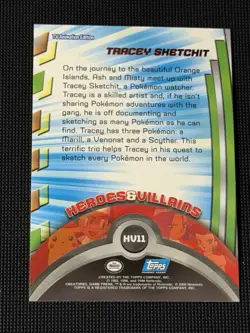 Tracey Sketchit HV11 LP Non Holo Topps 2 Heroes Villains Blue Logo Pokemon Card! - Image 2