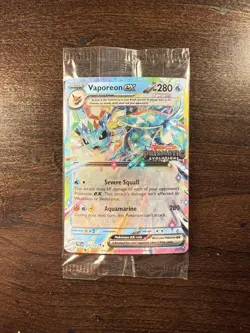 Vaporeon ex 023/131 Prismatic Evolutions Stamped Promo Pokemon Card 2025 NM - Image 1
