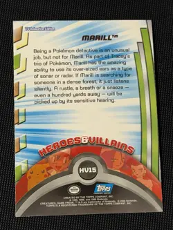 Pokemon Marill Card TV Animation Series 3 Topps HV15 - NM/LP - Image 2