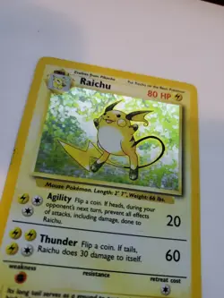 Raichu Base Set Holo Pokemon Card WOTC - Image 4