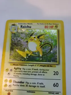 Raichu Base Set Holo Pokemon Card WOTC - Image 5