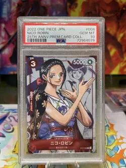 One Piece 2022 JPN 25th Anniversary Premium Card Coll #008 Nico Robin, PSA 10 - Image 1